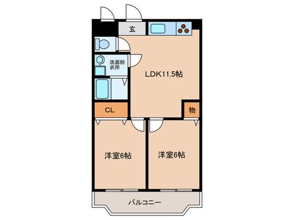 新栄プロパティ羽曳が丘の物件間取画像